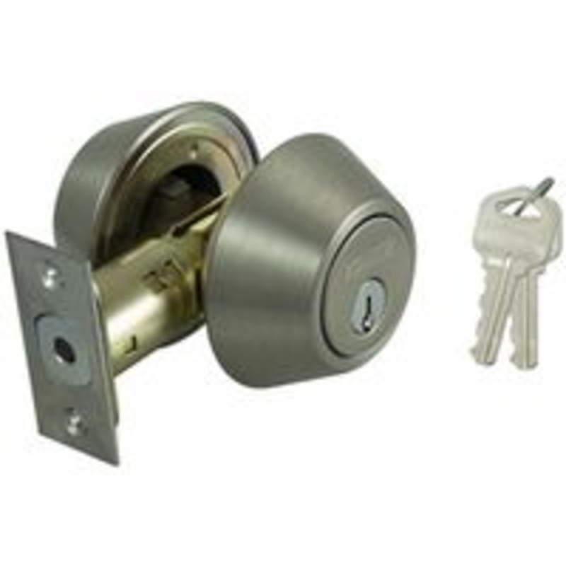 Deadbolt Double Cylinder 6-Way Satin Finish