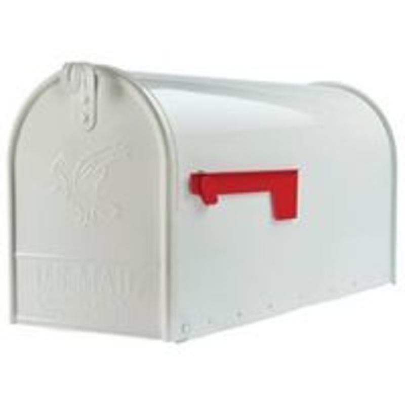 Mailbox LG White Heavy Duty Post