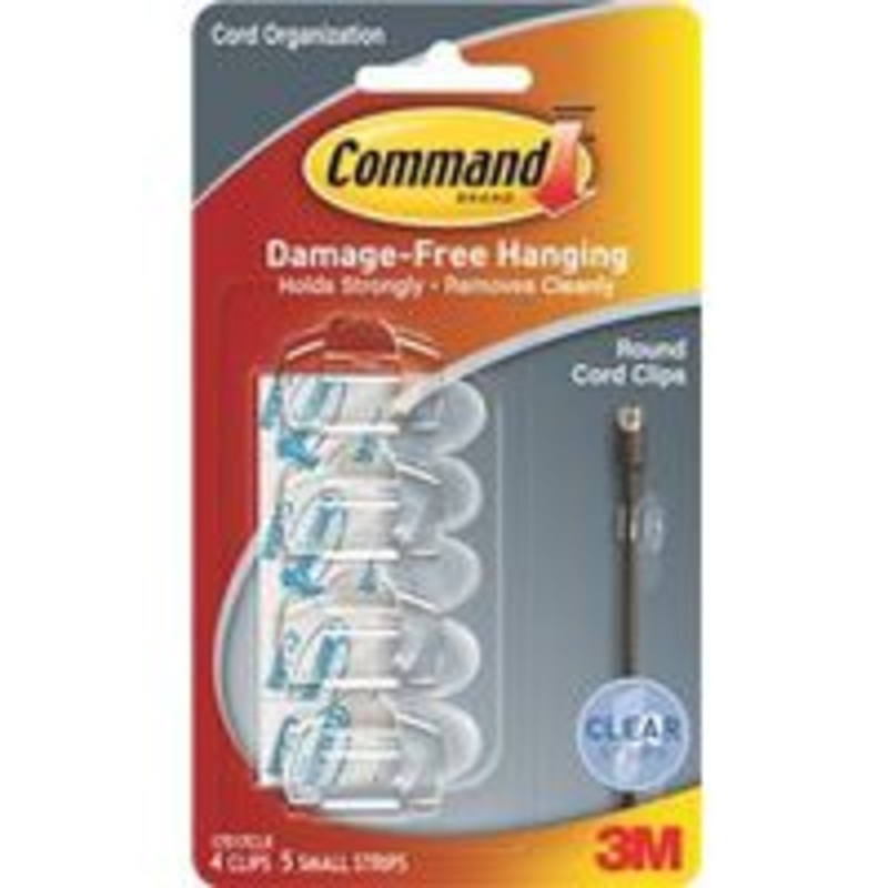 10-Pack Clear Round Cord Clips