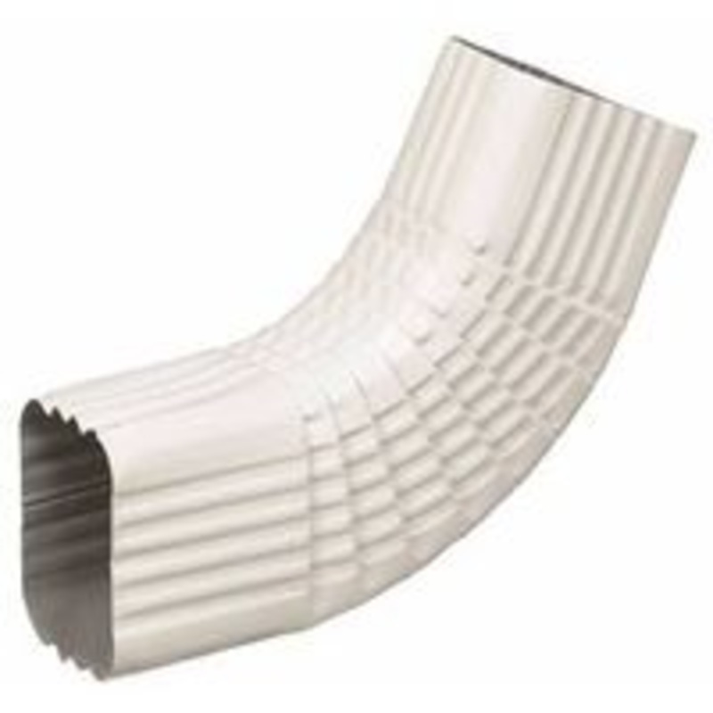 2 x 3 White Aluminum Gutter Elbow