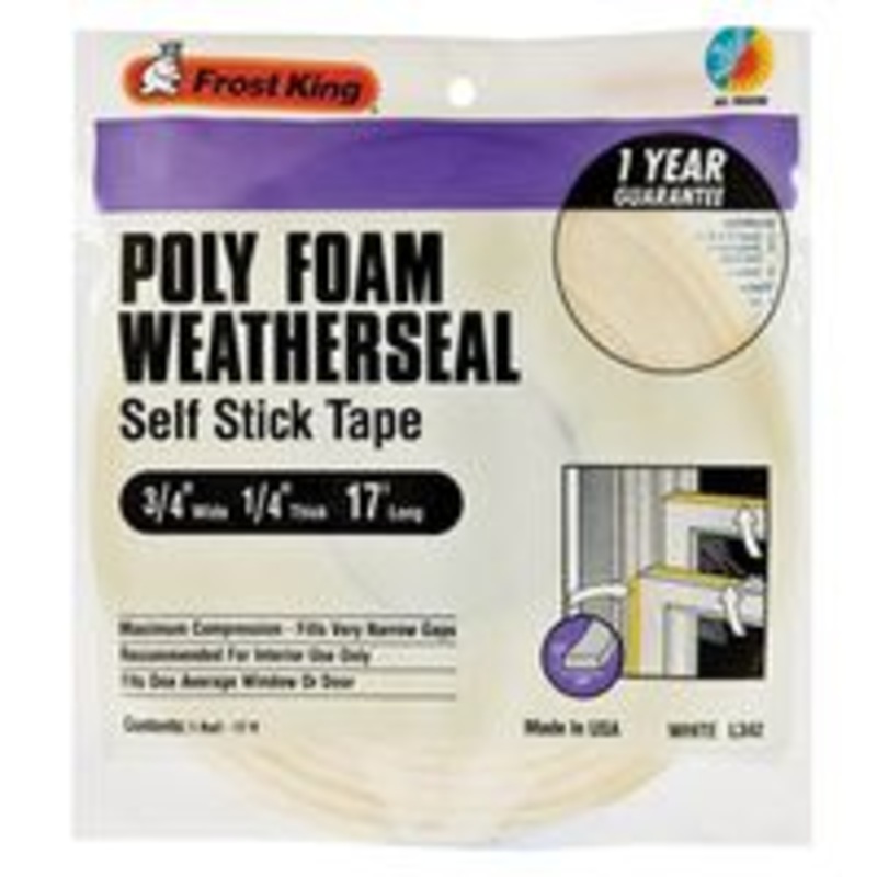 3/4 x 1/4 White Foam Tape