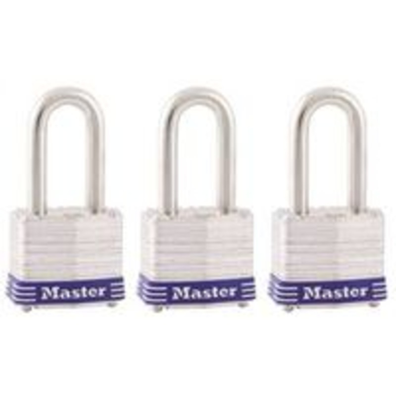 3-Pack 1-9/16 Laminated Padlock (1.5 lbs)