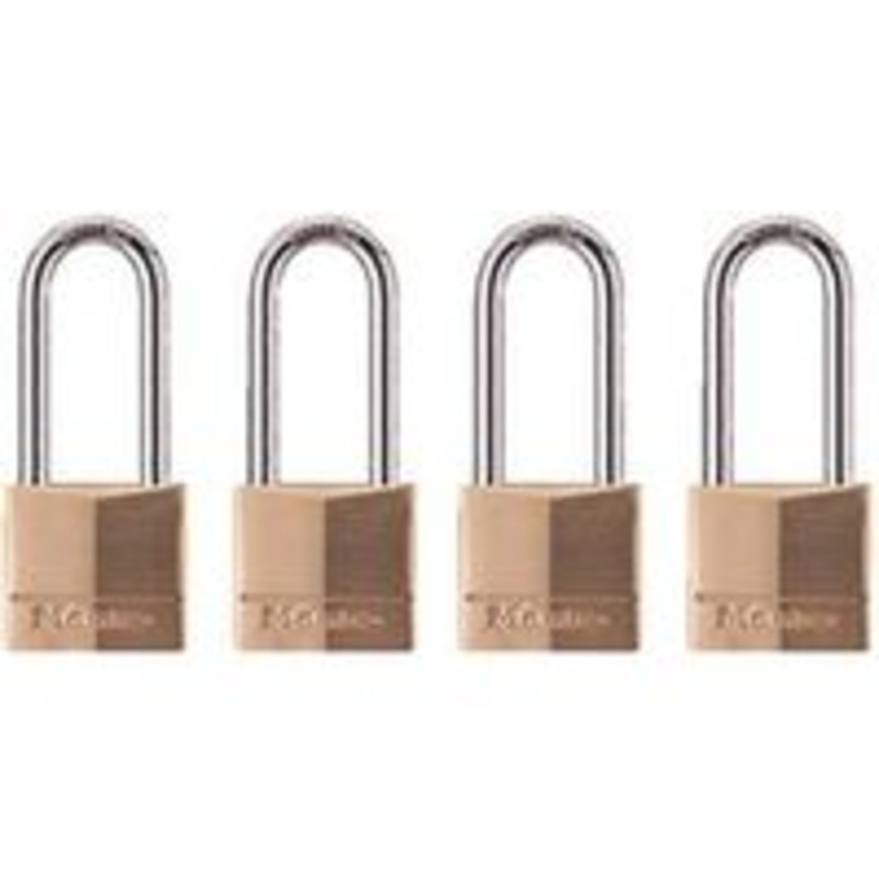 4-Pack 1-9/16 Brass Padlock (1.2 lbs)
