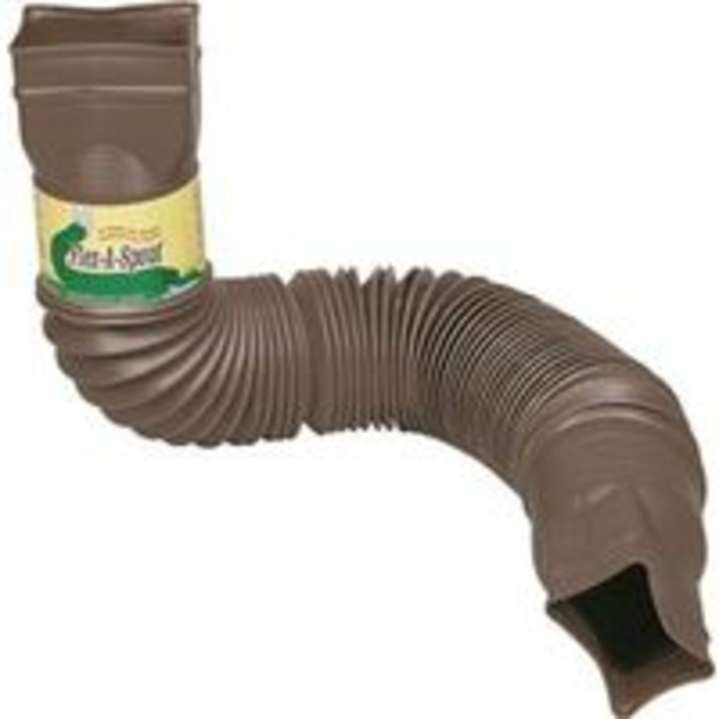Brown Flexible Downspout Extension