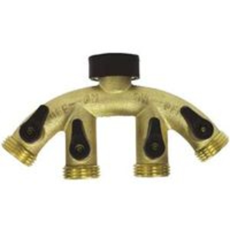 4-Way Brass Manifold for Efficient Watering