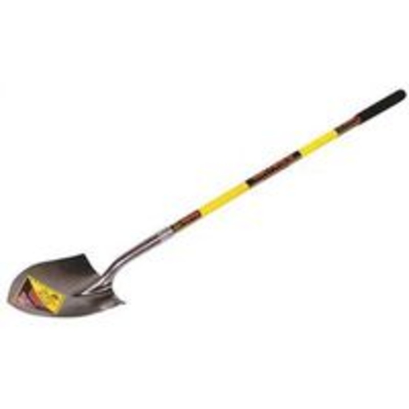 Round Point Shovel with Fiberglass Handle