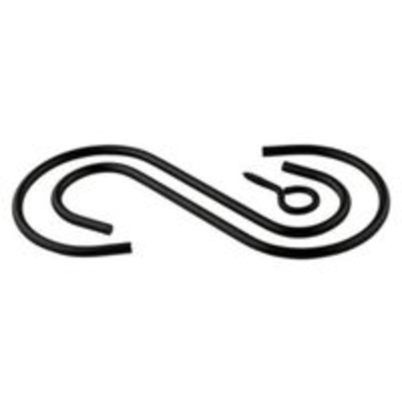 6 Black Large Plant Hook Kit