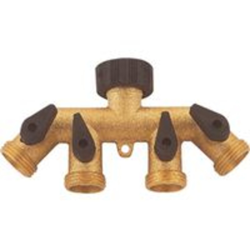 Brass 4-Way Faucet Manifold
