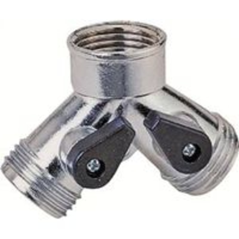 Zinc Y Connector for Lawn and Garden Watering