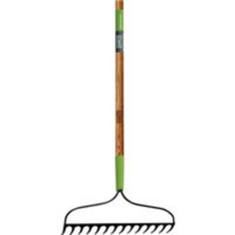 16-Tine Steel Rake with Ash Handle