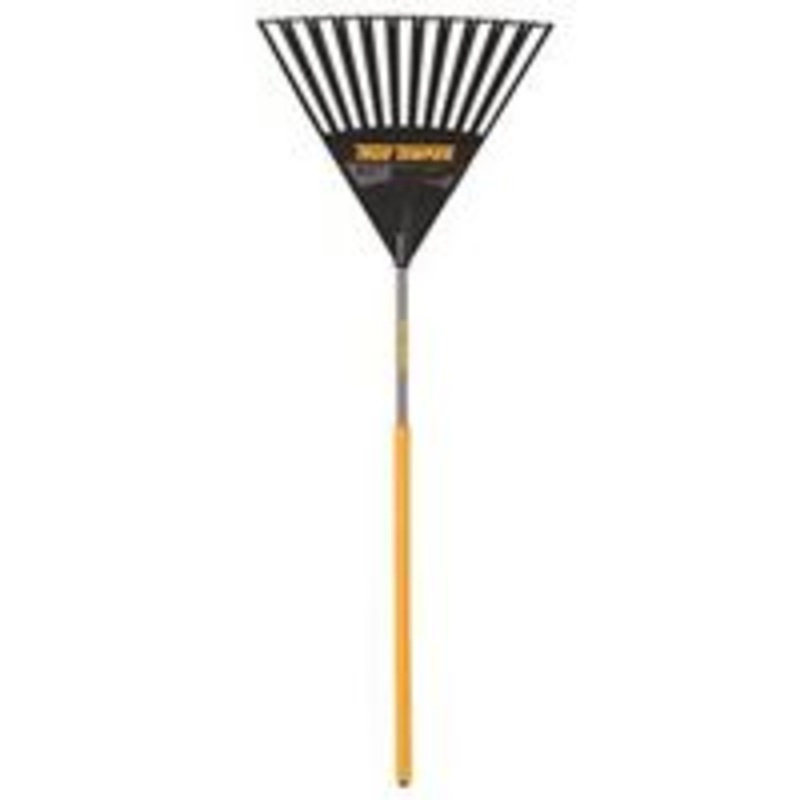 30-Inch Poly Leaf Rake with Long Handle