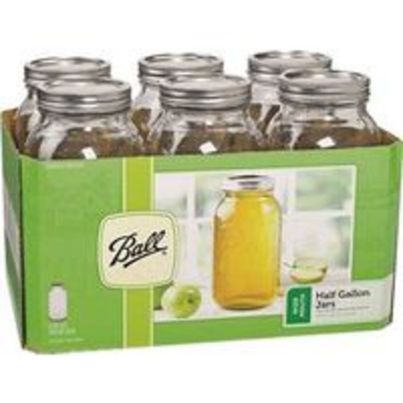 Ball 6-Pack 1/2 Gallon Wide Mouth Jars (10.8 lbs)