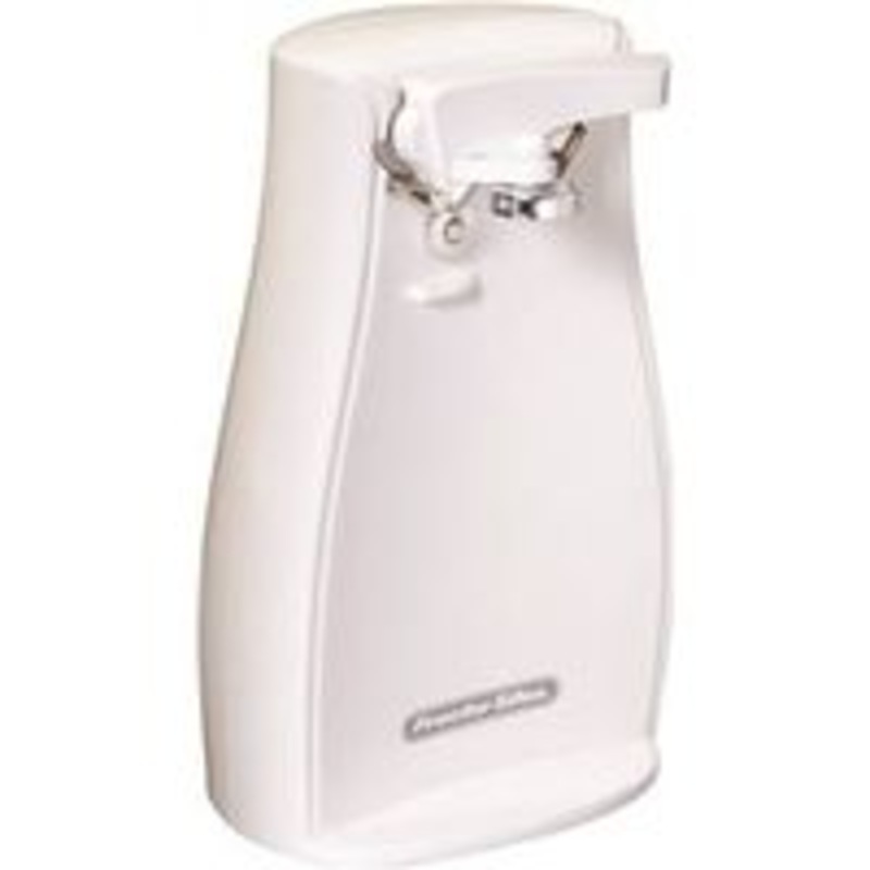 Can Opener with Removable Handle, White