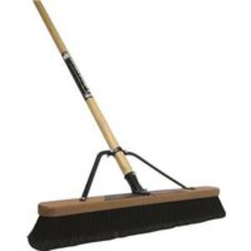24-Inch Steel Handle Polypropylene Push Broom