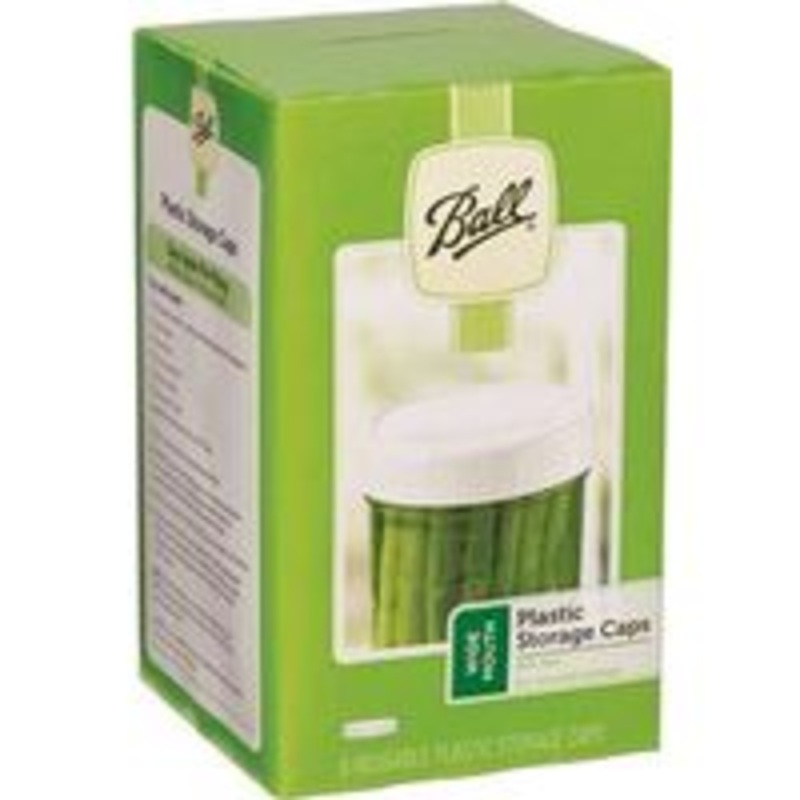 Ball 6-Pack Wide Mouth Plastic Caps