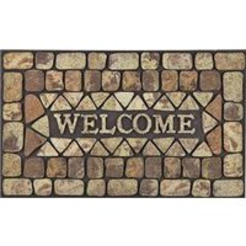 Flocked Door Mat, 18 in x 30 in