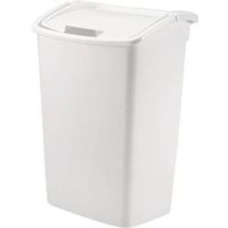11 Gallon (42L) White Swing Trash Can (3 lbs)