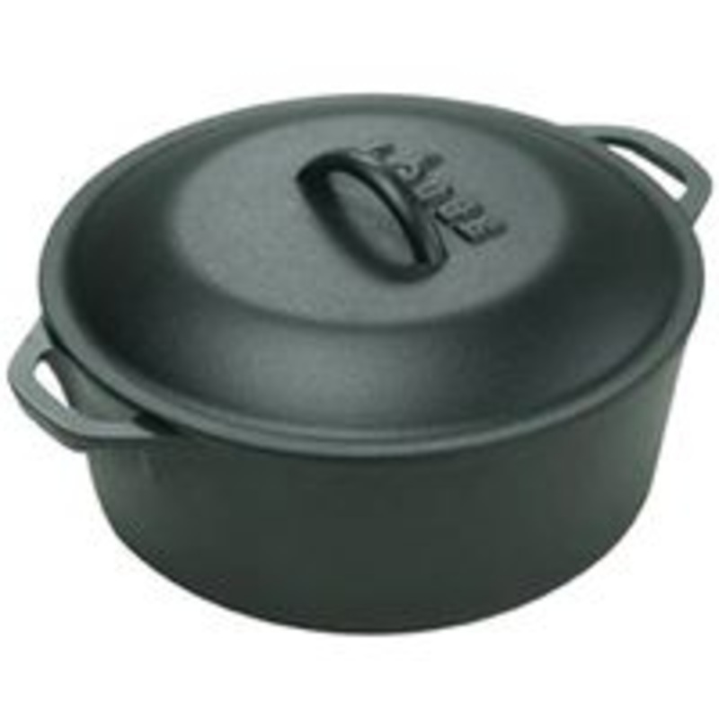 5QT Seasoned Cast Iron Dutch Oven (14 lbs)