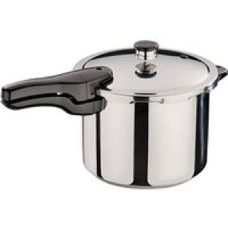 6-Quart Stainless Steel Pressure Cooker (6.33 lbs)
