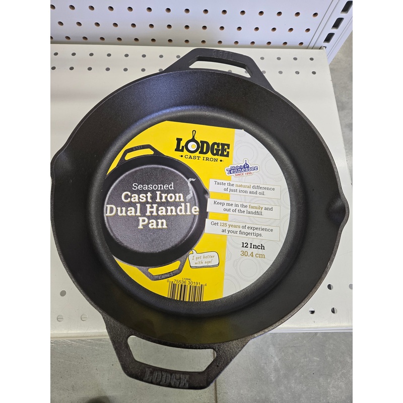 Dual Handle Cast Iron Skillet