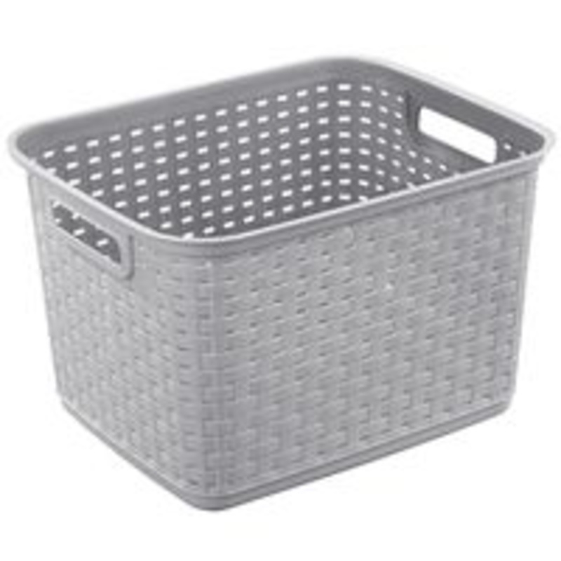 Tall Weave Cement Basket