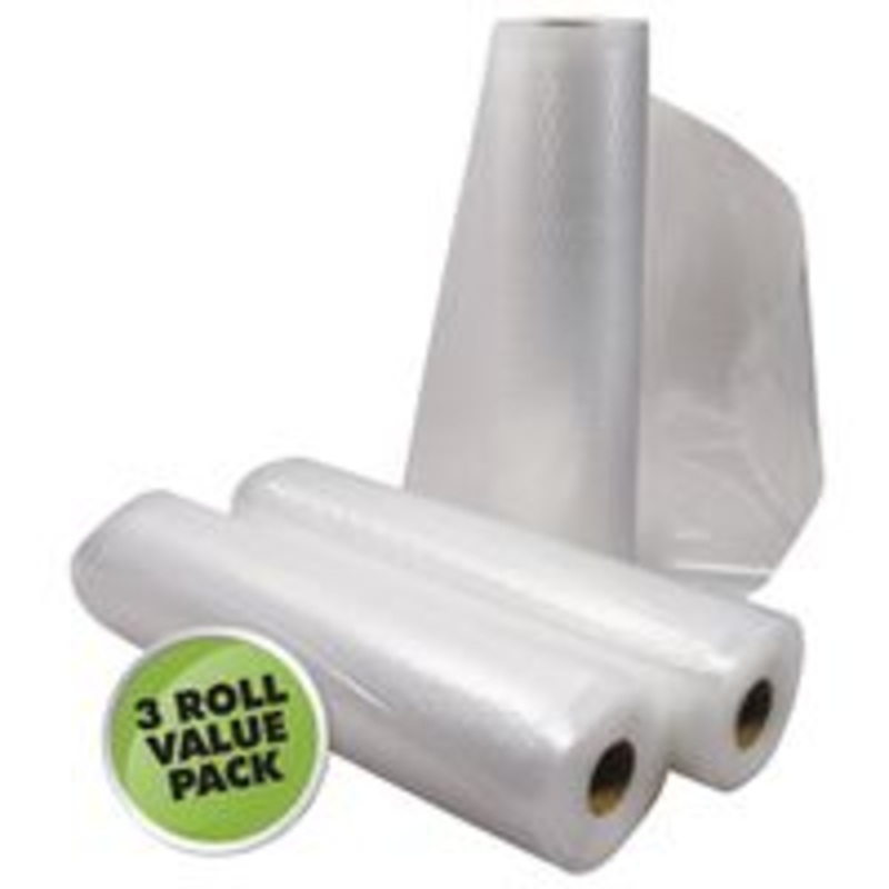 Bag Vac Roll 3-Pack, 3 Mil, 11 x 16 Food Storage Bags