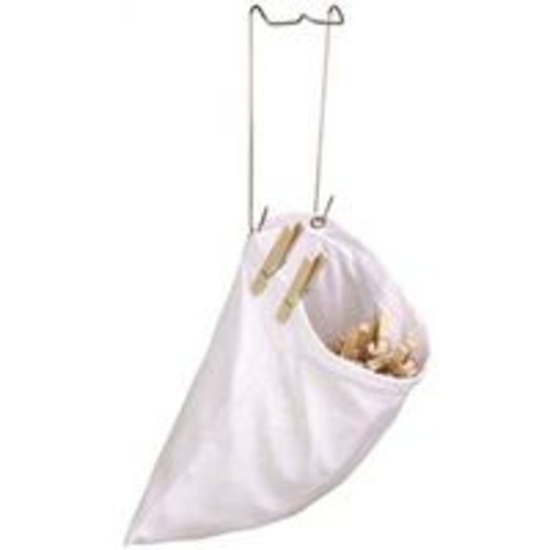 White Clothespin Bag