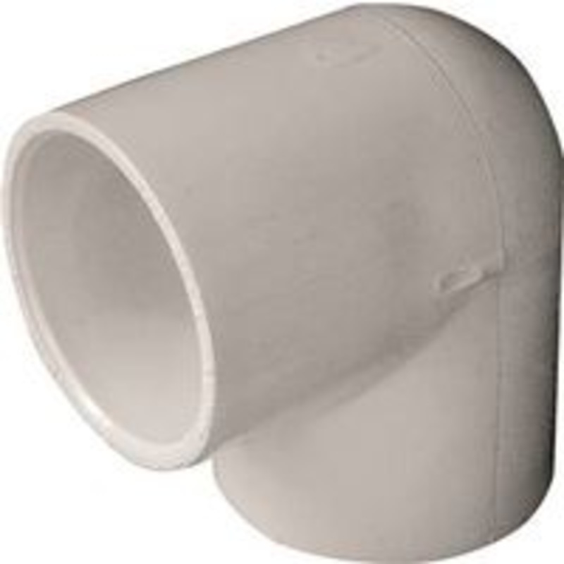 90-Degree PVC Elbow Fitting, Slip x Slip Connection
