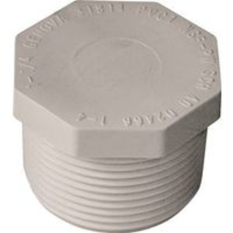 1-1/4 White Male Pipe Thread Plug