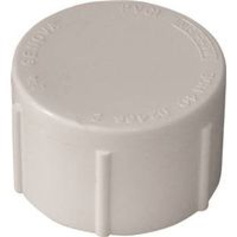 2 White Threaded Cap