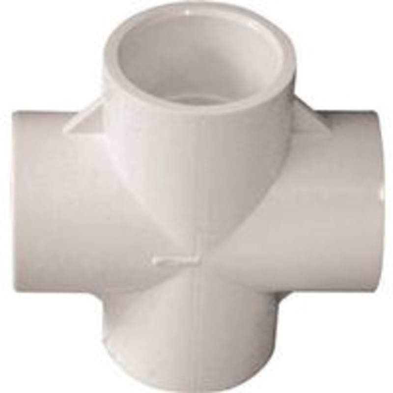 3/4 White Side x Side x Side x Side Cross Fitting