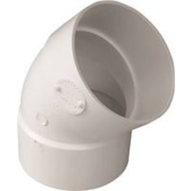 45-Degree PVC Hub Elbow, 3 Inch