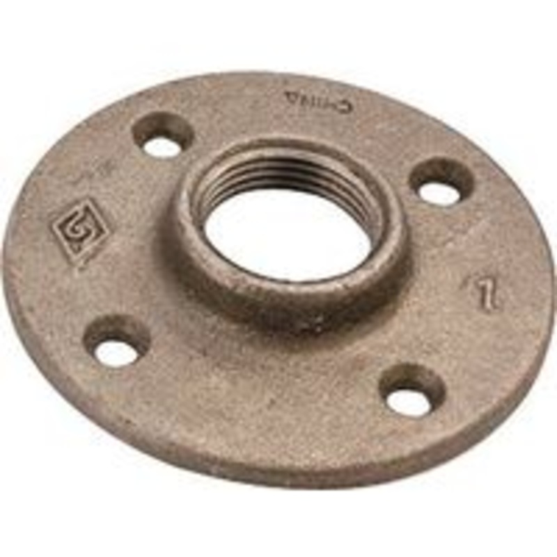 1 Black Floor Flange