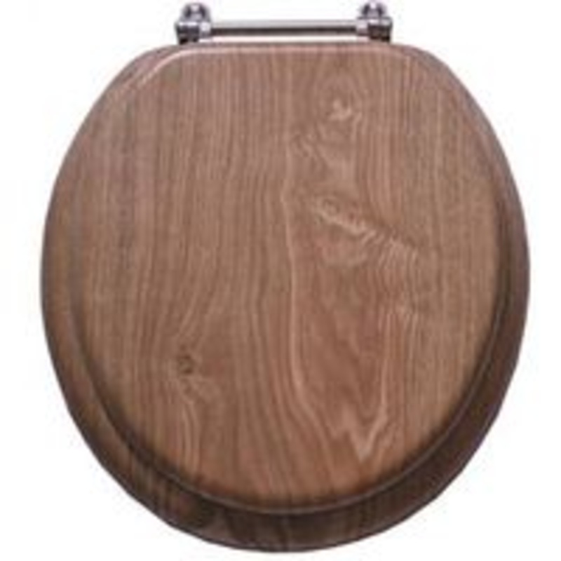Oak Round Toilet Seat (5 lbs)