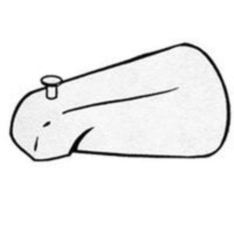 5/8 Chrome Tub Diverter Spout