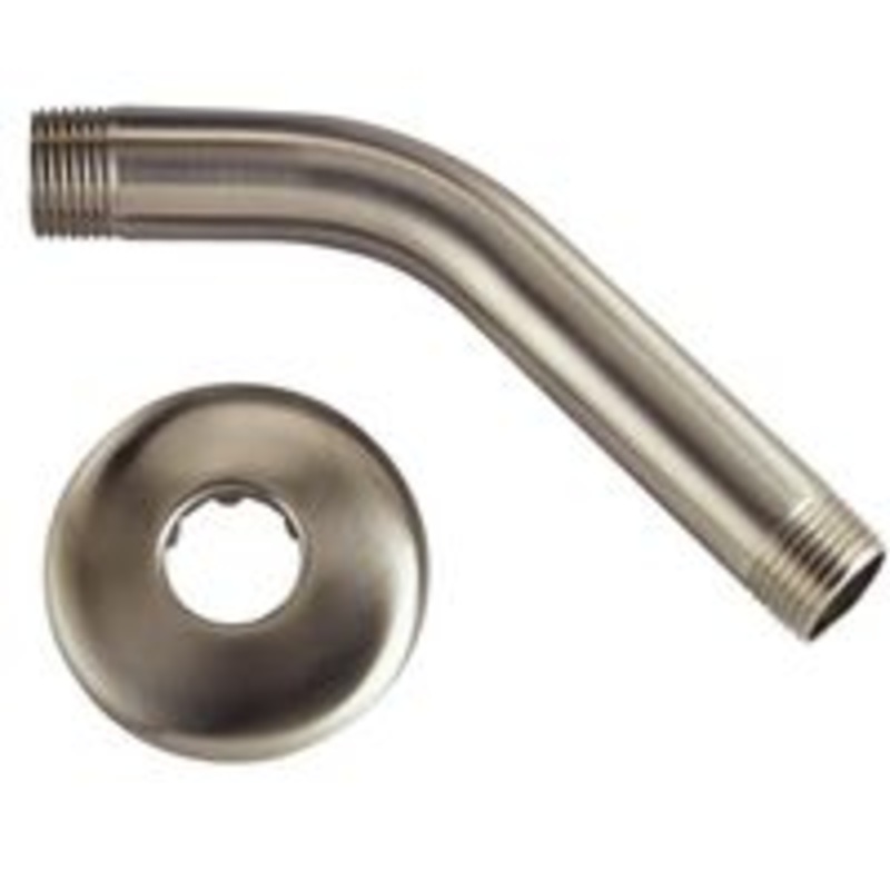6 Shower Arm with Flange, Brass