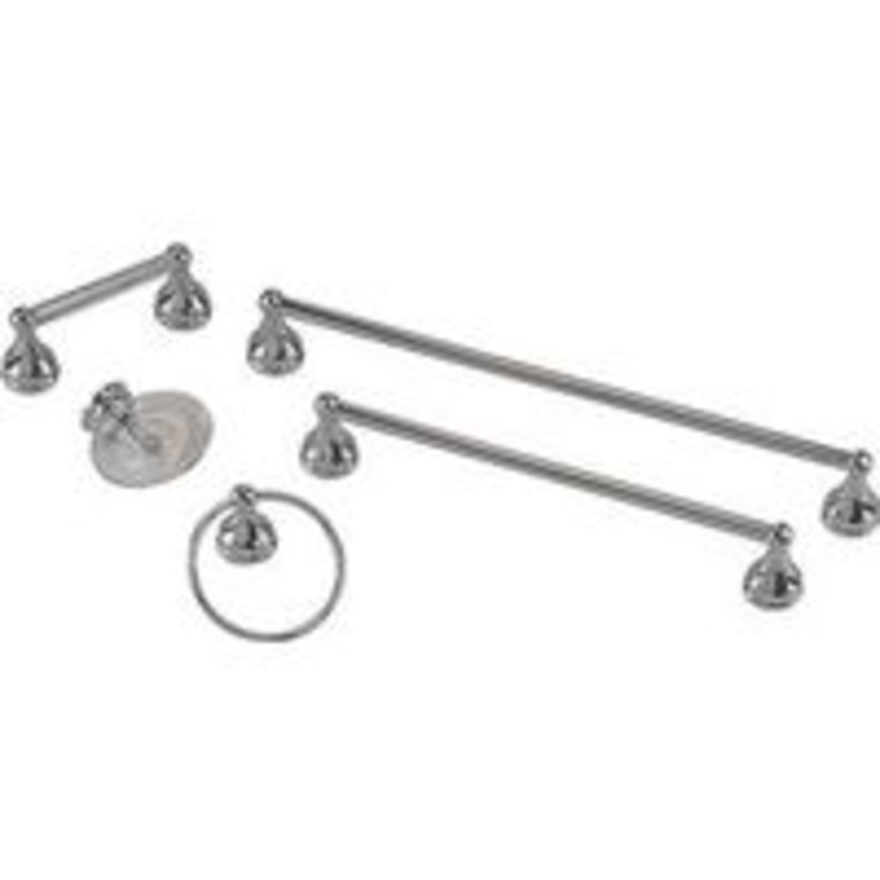 Chrome Bath Accessories – 5 Pieces