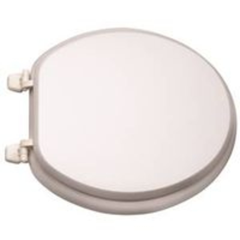 Round White Wooden Toilet Seat
