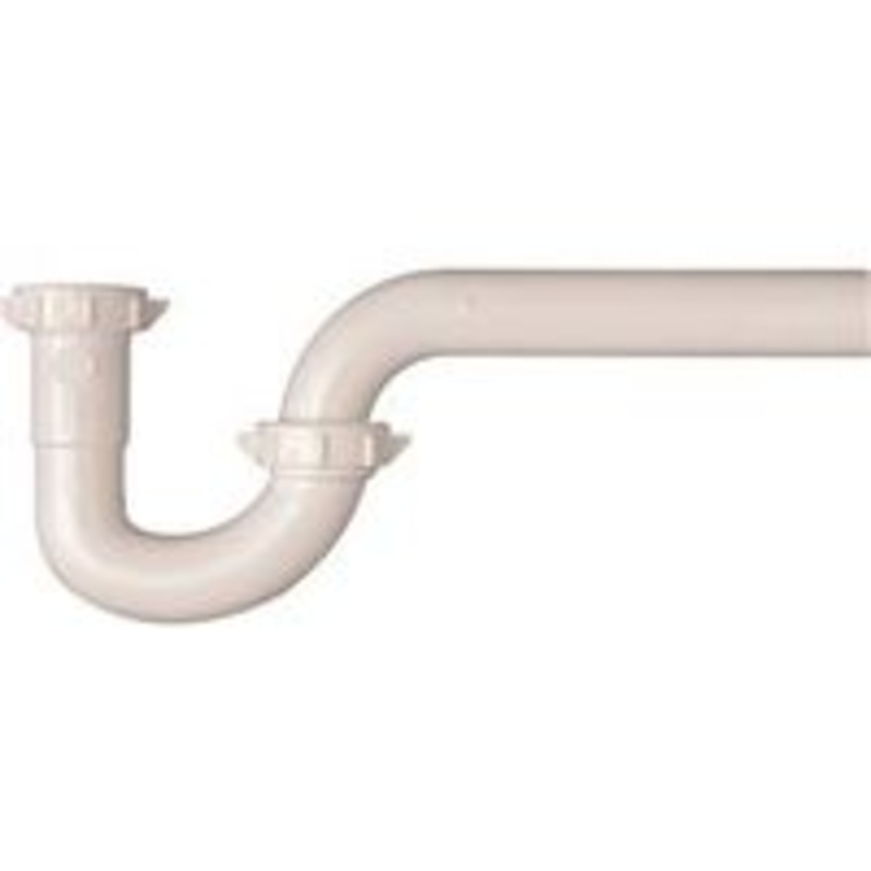 White Lavatory Drain P-Trap