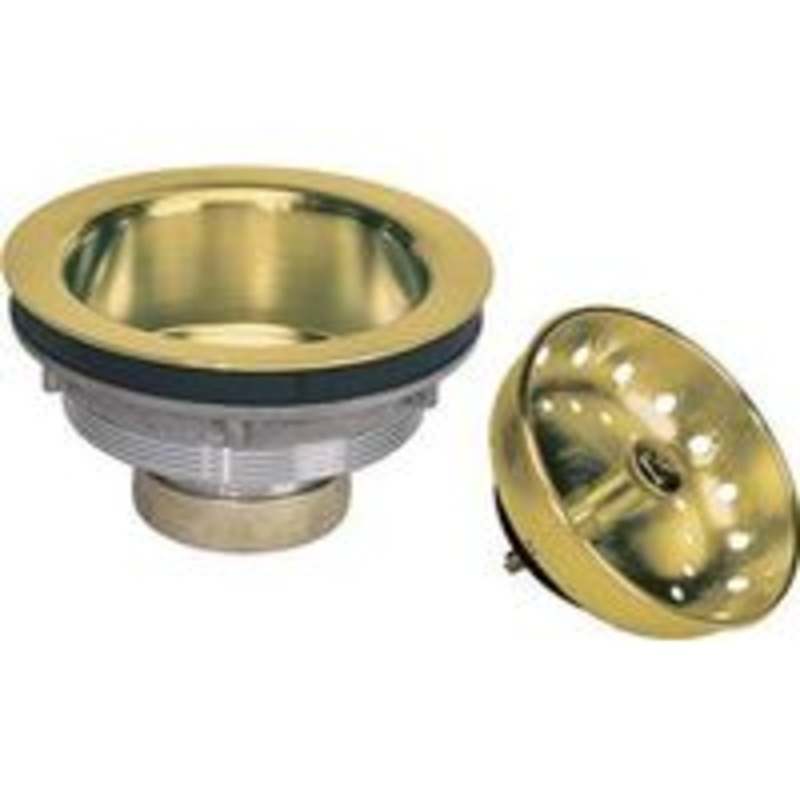 Polished Brass Strainer for Faucet and Sink Repair