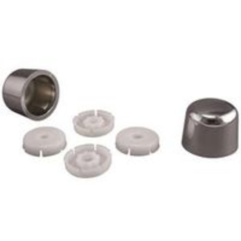 Round Chrome Toilet Bolt Cap