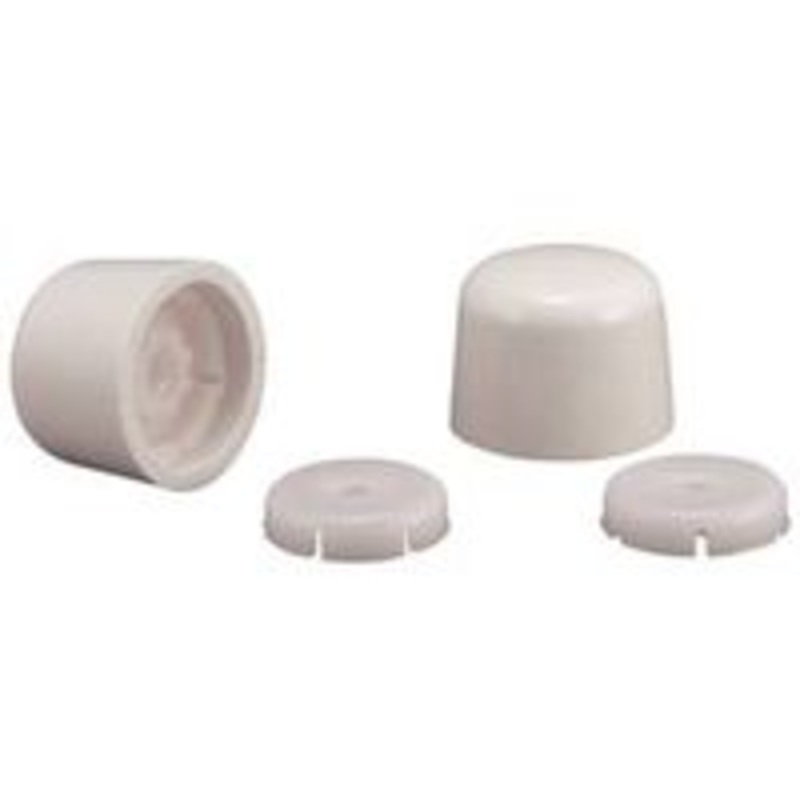 Round Toilet Bolt Cap – White