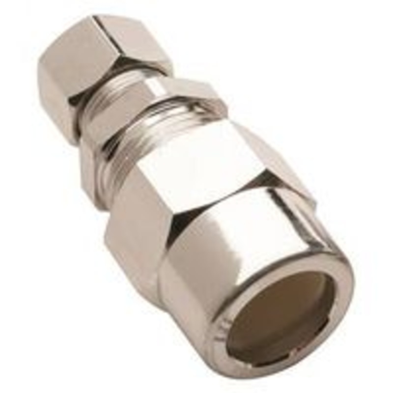 Union 3/8 Brass Compression x 1/2 Copper Pipe Fitting