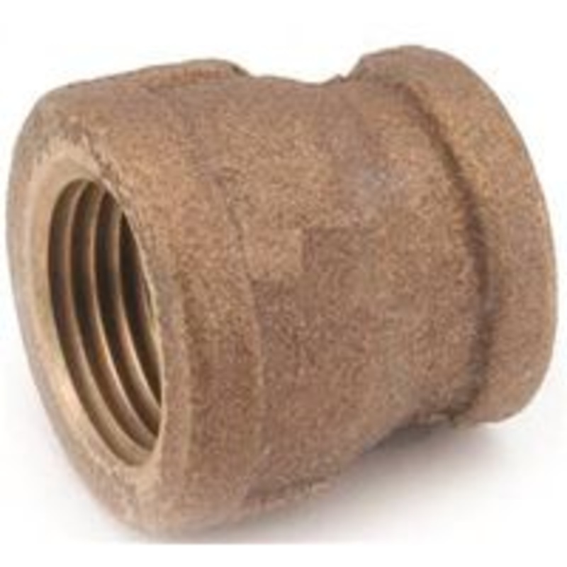 3/4 x 1/2 Brass Red Coupling