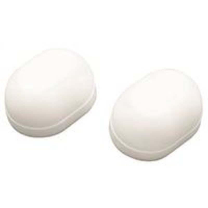 Oval White Toilet Bolt Cap