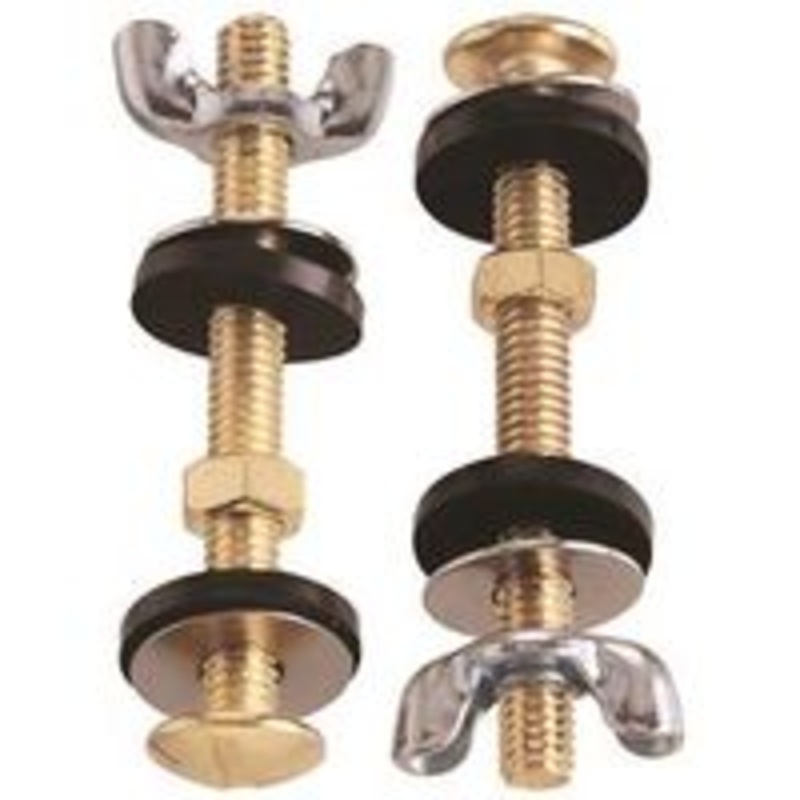 Toilet Tank Bolts, Steel, 5-Pack