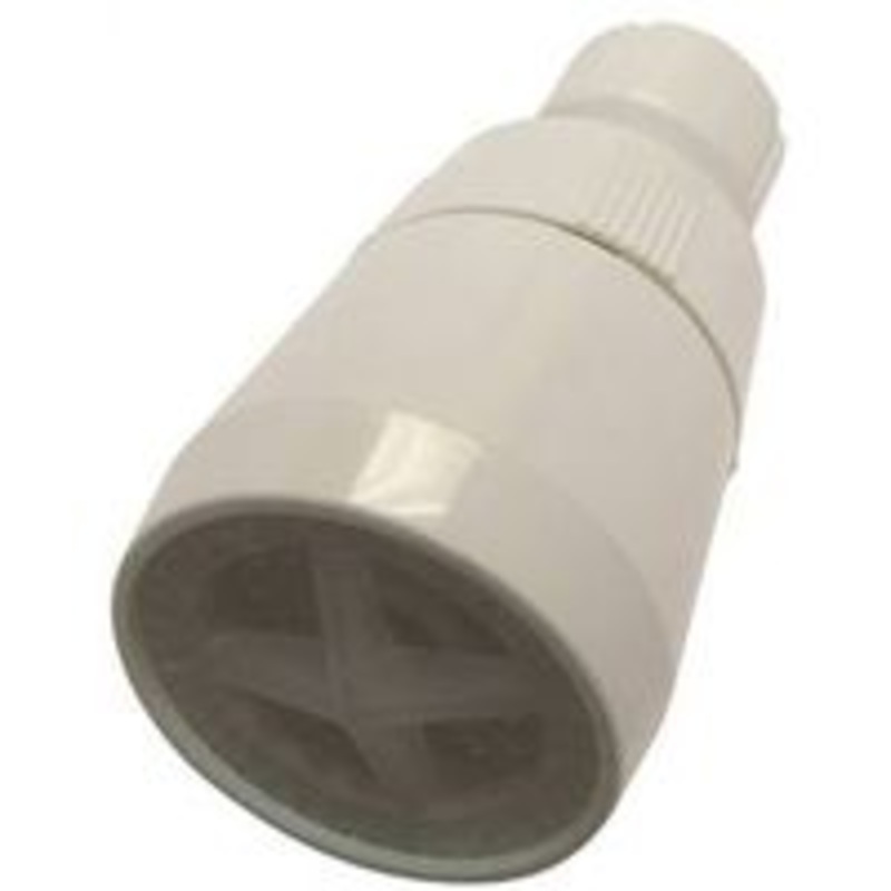White Plastic Showerhead