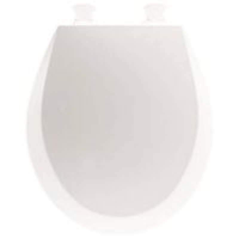 White Round Wooden Toilet Seat (6.21 lbs)