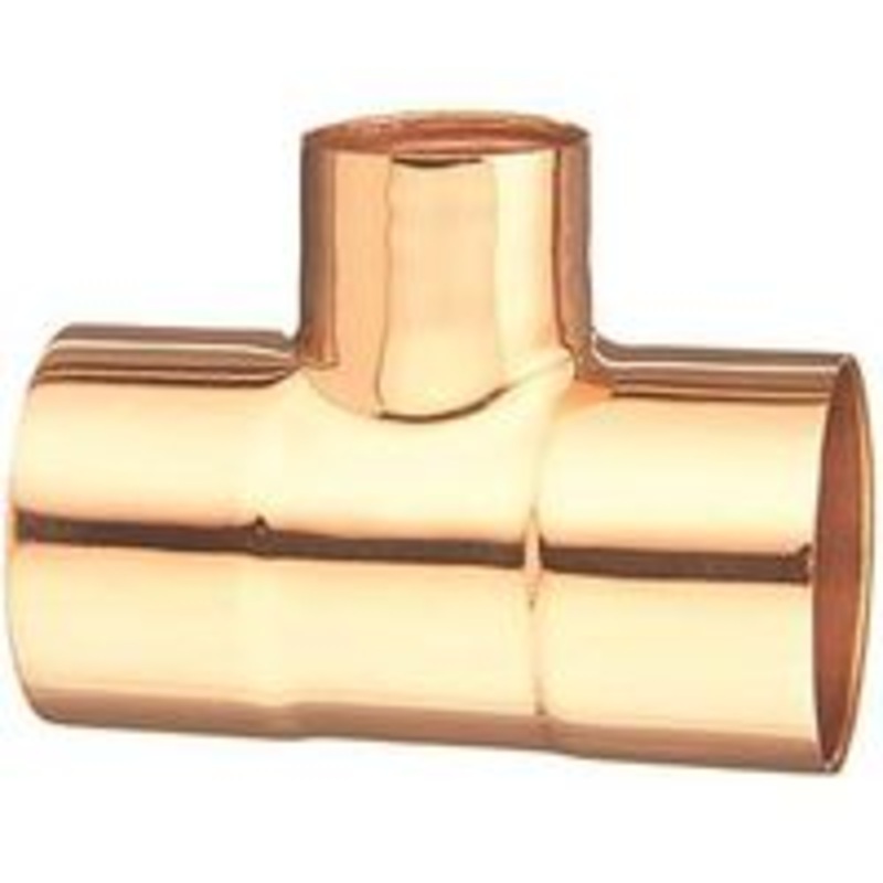 3/4 x 3/4 x 1/2 Copper Tee Fitting