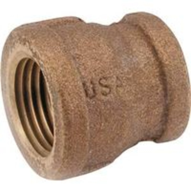 1 x 3/4 Red Brass Coupling